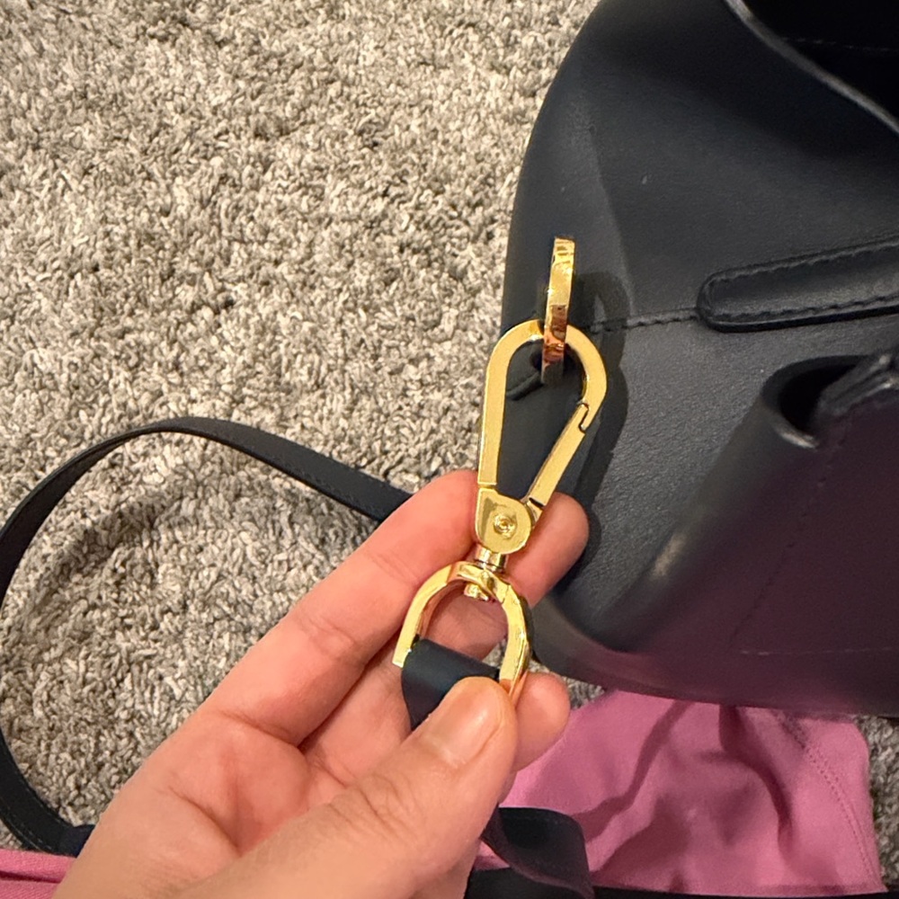 Mansur Gavriel Calf Mini Travel Crossbody Bag in color Blu - Picture 7 of 8